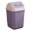 Swing Top Trash Can Purple Plastic 12L 5