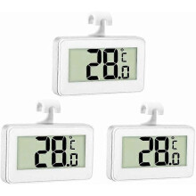 Analoge koelkastthermometer met ophanghaak voor eenvoudige plaatsing, roestvrij staal, temperatuurbereik -20C tot 60C