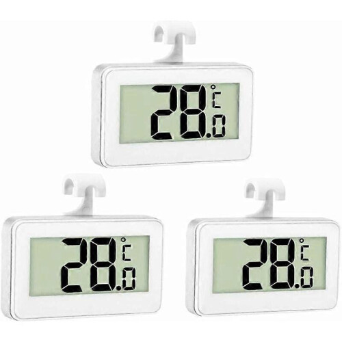 Analog Refrigerator Thermometer with Hook Panel for Easy Placement, Stainless Steel, Temperature Range -20C to 60C