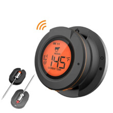 Draadloze Bluetooth BBQ Thermometer, 2 roestvrijstalen probes, digitaal, app-bestuurd via iOS en Android