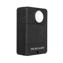 Draadloze GSM PIR-bewegingsmelder met alarm, infrarood antidiefstalsensor, detectiehoek van 120 graden, EU-stekker, zwart plastic