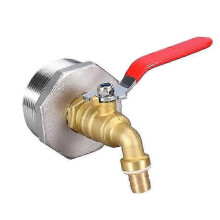 Robinet pour fût 2 pouces, en laiton, avec 3 joints EPDM, compatible avec fûts 55 gallons en plastique et acier
