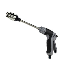 Pistolet nettoyeur haute pression en métal robuste à longue tige, buse en laiton pour tuyau d'arrosage, nettoyage de voiture, moto et jardin.
