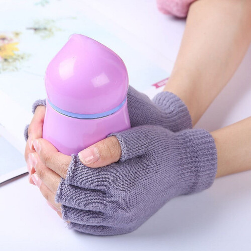 Dreamyjuly Knitted Fingerless Gloves Black 4 Sets 1