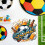 Adesivos de parede 3D de futebol em vinil removível, 34,8 x 39,1 cm (13,7 x 15,4 polegadas) 5