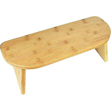 Foldable Meditation Stool, Ergonomic Bamboo Meditation Bench, Angled Hinged Legs, Handcrafted from Renewable Resources for Yoga and Prayer