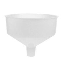 Imbuto da cucina in plastica per alimenti, spesso, per travasare olio da cucina, bevande e birra in bottiglie e contenitori.