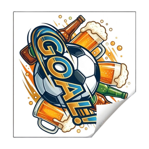 Adesivos de parede 3D de futebol em vinil removível, 34,8 x 39,1 cm (13,7 x 15,4 polegadas) 1