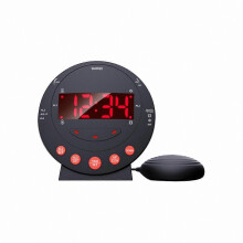 Despertador com Vibração e Tom Alto, Ajustável de 1 a 30 Minutos, Tom de 0 a 110 dB, Plugue UE