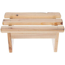Poggiapiedi da sauna in legno antiscivolo, 22x13x10,5 cm, colore legno, per bagno, soggiorno, sauna, camera da letto, 1 pezzo