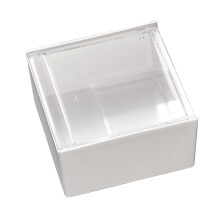 Porta cotton fioc a parete, contenitore salvaspazio in plastica con coperchio, per bagno, cotone idrofilo, filo interdentale, elastici