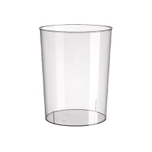 Poubelle transparente 10L en matériau PET incassable, ouverture inclinée pour salle de bain chambre bureau à domicile