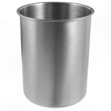Round Stainless Steel Bucket Silver, Multipurpose Metal Container for Ice Cubes, Flower Planting, Outdoor Picnic, Bars, Restaurants and Parties