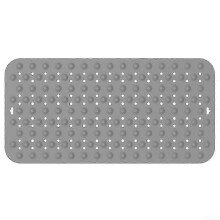 Tapis de bain en silicone, avec ventouses anti-dérapantes et trous de drainage, lavable en machine, pour douche quotidienne
