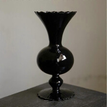 Vaso de Vidro Preto para Decoração de Casa, Design Gótico Vitoriano, Vidro de Borossilicato, para Centro de Mesa, Sala de Jantar, Entrada