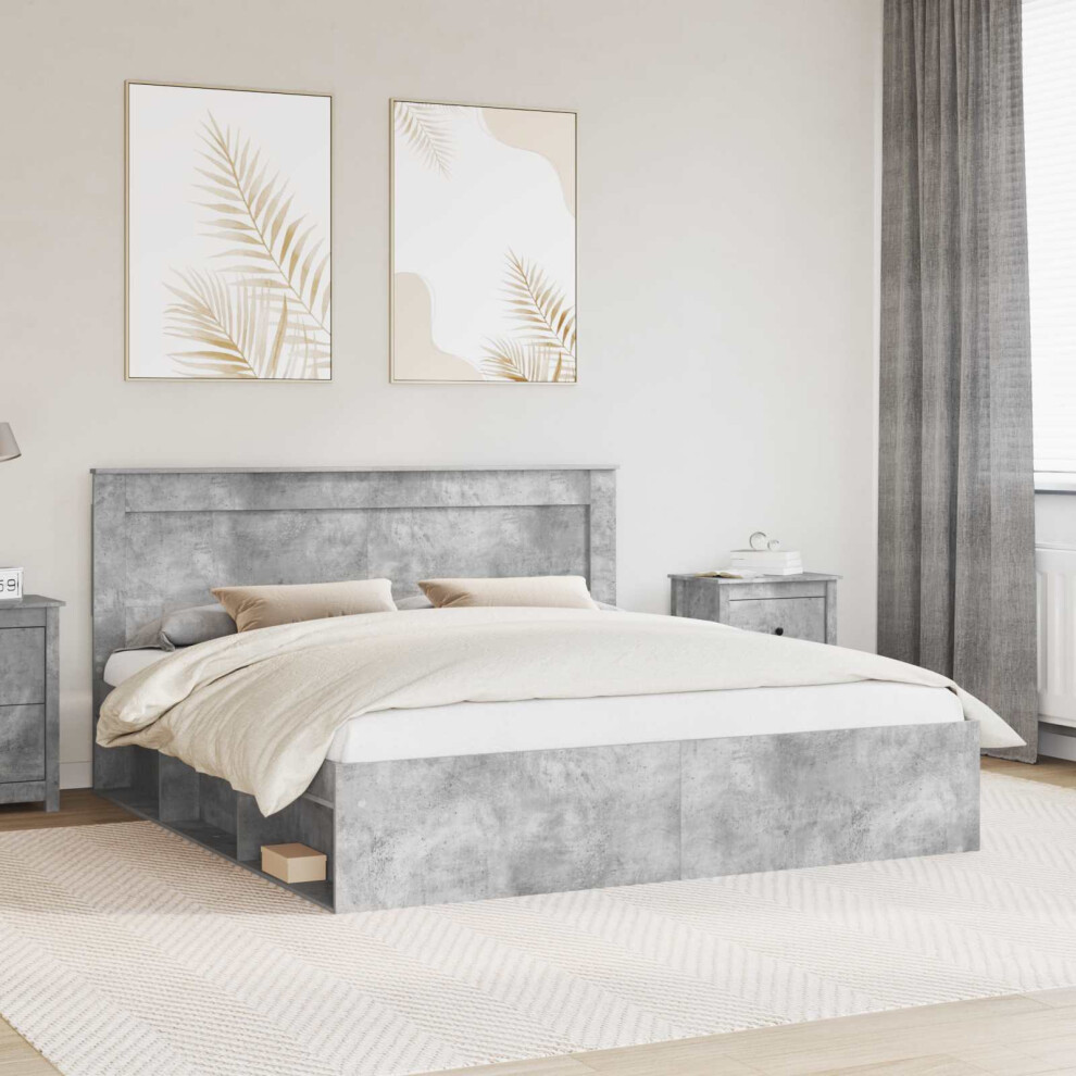 Vidaxl Bed Frame With Headboard Concerte 180 X 200 Cm Solid Pine Wood