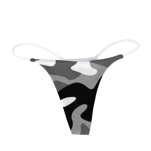 Women's Grey Lace G-String Thong Low-Rise 1