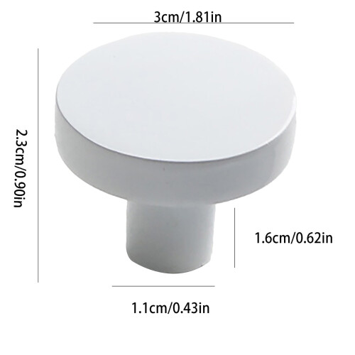 TEVEQ Round Cabinet Knobs Alloy 1.22 in Diameter 2