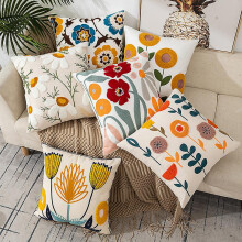 Capa de Almofada 45x45cm 6 Peças Estampas Diferentes Decoração para Casa Sala Escritório