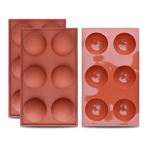 6-Cavity Semi Sphere Silicone Mold for Jelly Dome Mousse Chocolate Bomb