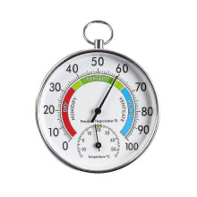 2-in-1 thermometer en hygrometer, analoge temperatuur- en vochtigheidsmeter, -30C tot 50C 10-100% RH voor kassen, binnen en buiten.