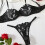 Damen-Mesh-BH und String-Set, blau, 2-teilig 5