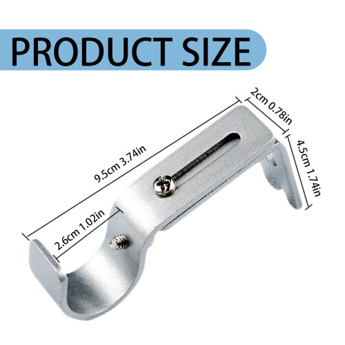 Adjustable Center Support Curtain Rod Bracket for Window 2