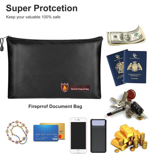 Fireproof Document Bag Waterproof 10.6 x 6.7 Inch 1