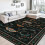 Insect Area Rug Soft Machine Washable 2'x6' Black 4
