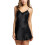 Satin-Mini-Nachthemd für Damen mit Wasserfallausschnitt 5
