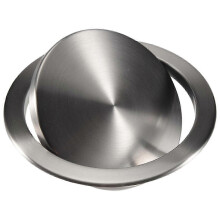 Couvercle de poubelle encastré en acier inoxydable, montage affleuré pour comptoir de cuisine, rectangle et rond, couleur argent