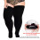 Thigh High Stockings Solid Cotton Plus Size Grey 6