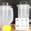 Food Storage Mixing Pitcher Clear Plastic 68 oz with Lid 8