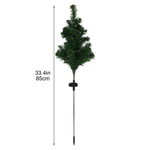 Brad de Crăciun solar, decor exterior impermeabil de 85 cm 2