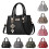 Γυναικεία δερμάτινη τσάντα satchel με λαβή στο πάνω μέρος και 3