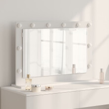 vidaXL Vanity Mirror White 80 x 15 x 18 cm Glass and Engineered wood