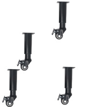 Adjustable Furniture Legs with Swivel Casters 4 pcs