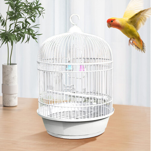 Portable Round Bird Cage for Lovebirds and Conures 1