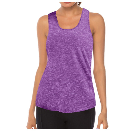 Top tankini viola da donna per yoga e allenamento 1