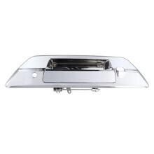 69090-0K110 Car Rear Trunk Boot Tailgate Door Handle with Camera & Key Holes for Hilux Revo 2015-2018 Silver