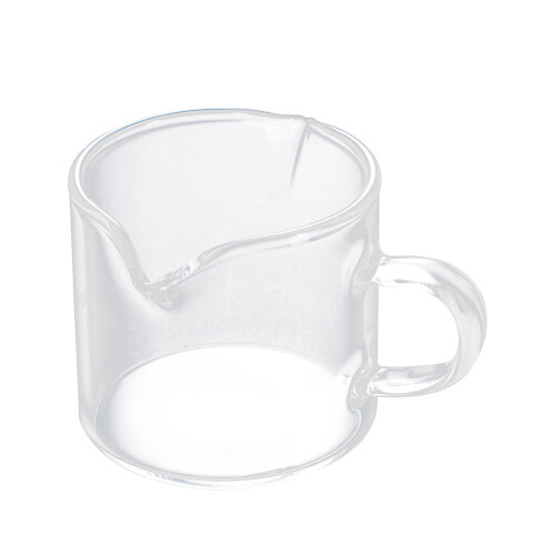 Klar glaskop med dobbelt tud, 1 stk. 2