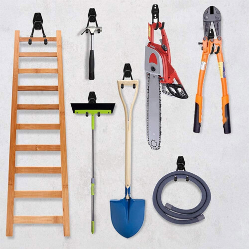 Heavy Duty Garage Hooks Anti-Slip Coating 6 Pack 2