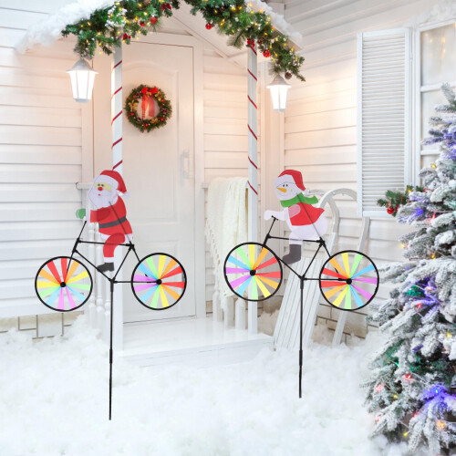 Plastic lawn windmill garden decoration 2-pack 1