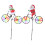 Plastic lawn windmill garden decoration 2-pack 4