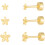14K Gold Plated Flat Back Stud Earrings for Women 3 Pair 6