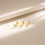14K Gold Plated Flat Back Stud Earrings for Women 3 Pair 5