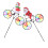 Plastic lawn windmill garden decoration 2-pack 6