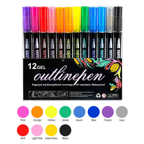 Feutres à double trait, stylos de peinture 8 ml 2
