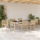 VidaXL vidaXL Garden Dining Set 7 pcs Beige Poly Rattan 5