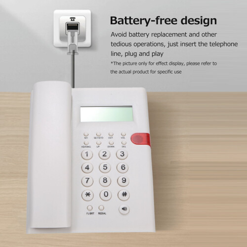 Battery-Free Landline Caller ID Phone Adjustable Display US 2